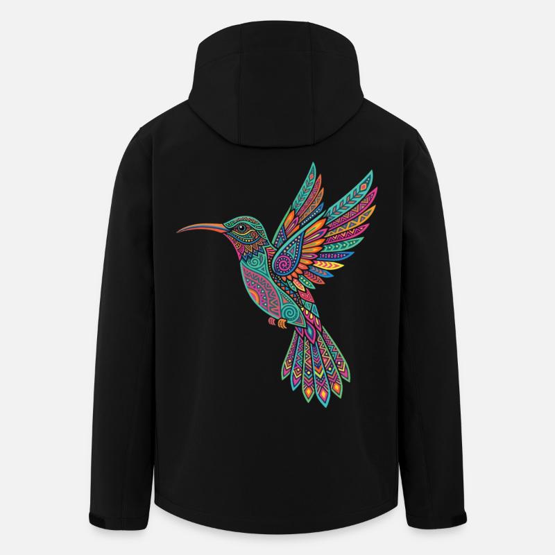 Alebrije Kolibri Mexikanisches Volk - Recycelte Männer Softshell-Jacke von Stanley/Stella - Schwarz