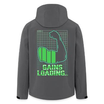 Salle d’entraînement Biceps Biceps : Gains de charge - Veste softshell homme en polyester recyclé Stanley/Stella - noir - Dos - AI Model Male 185 light (185cm)