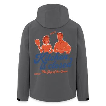Pickleball Lustige Spielerküche, die Liebe ist geschlossen - Recycelte Männer Softshell-Jacke von Stanley/Stella - Schwarz - Hinten - AI Model Male 185 light (185cm)