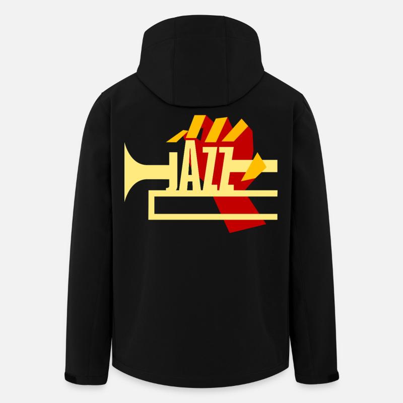 Jazz Bläser - Recycelte Männer Softshell-Jacke von Stanley/Stella - Schwarz