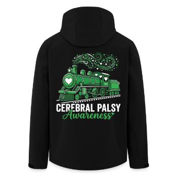 Cerebral Palsy Awareness Train - Men’s Recycled Softshell Jacket by Stanley/Stella - black - Back - AI Model Male 185 light (185cm)