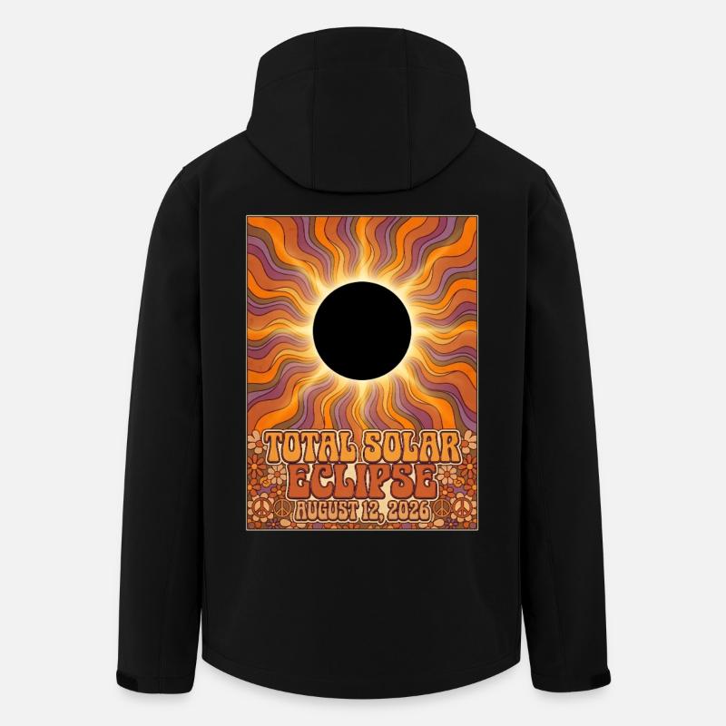 Total Solar Eclipse 2026 Sunburst-Poster - Recycelte Männer Softshell-Jacke von Stanley/Stella - Schwarz