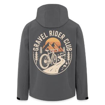 Gravier Bike Club Shirt Mountain Fahrrad - Veste softshell homme en polyester recyclé Stanley/Stella - noir - Dos - AI Model Male 185 light (185cm)