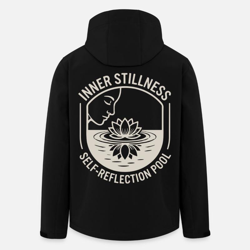 Lotus Inner Stillness Mindfulness Lotus Flower - Men’s Recycled Softshell Jacket by Stanley/Stella - black
