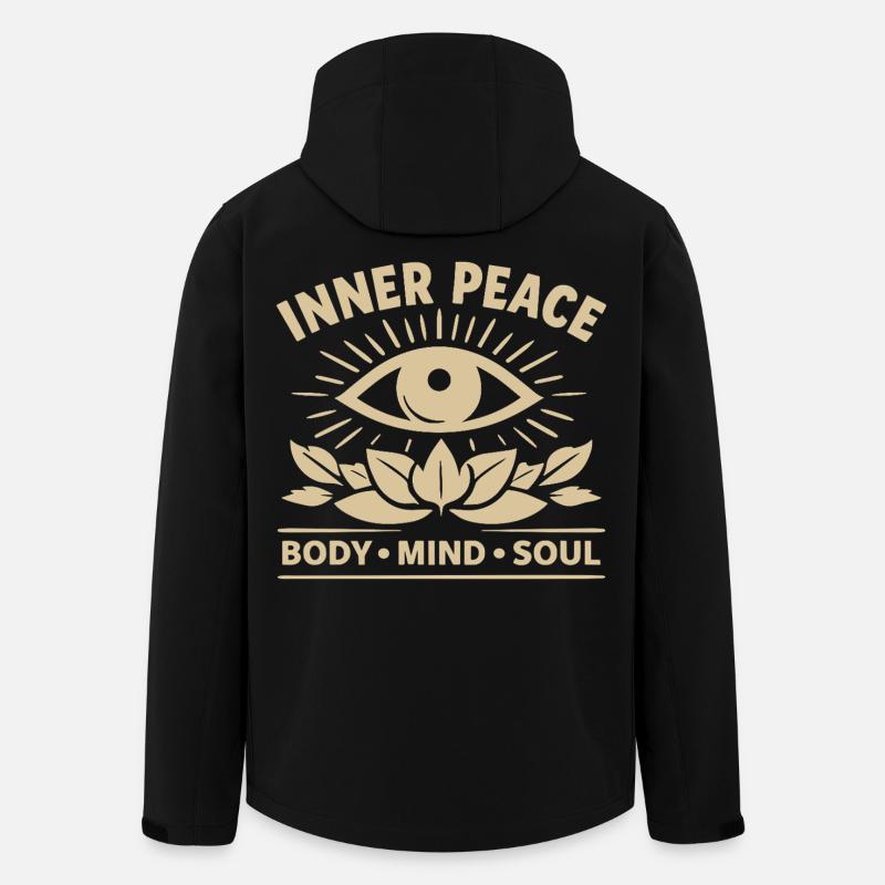 Inner Peace Body Mind Soul Auge - Veste softshell homme en polyester recyclé Stanley/Stella - noir