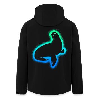Phoques Hommes Enfants Garçons Phoques - Veste softshell homme en polyester recyclé Stanley/Stella - noir - Dos - AI Model Male 185 light (185cm)