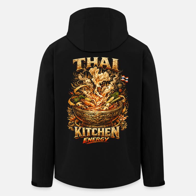 Thailand Thai Pride Thai Kitchen Energy - Recycelte Männer Softshell-Jacke von Stanley/Stella - Schwarz