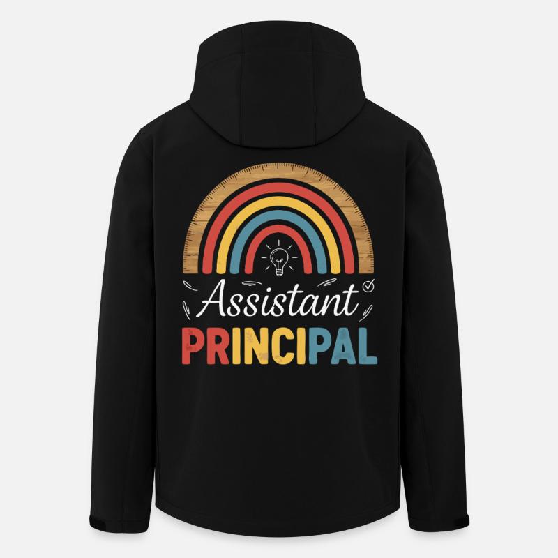 Directeur adjoint Rainbow Retro - Veste softshell homme en polyester recyclé Stanley/Stella - noir