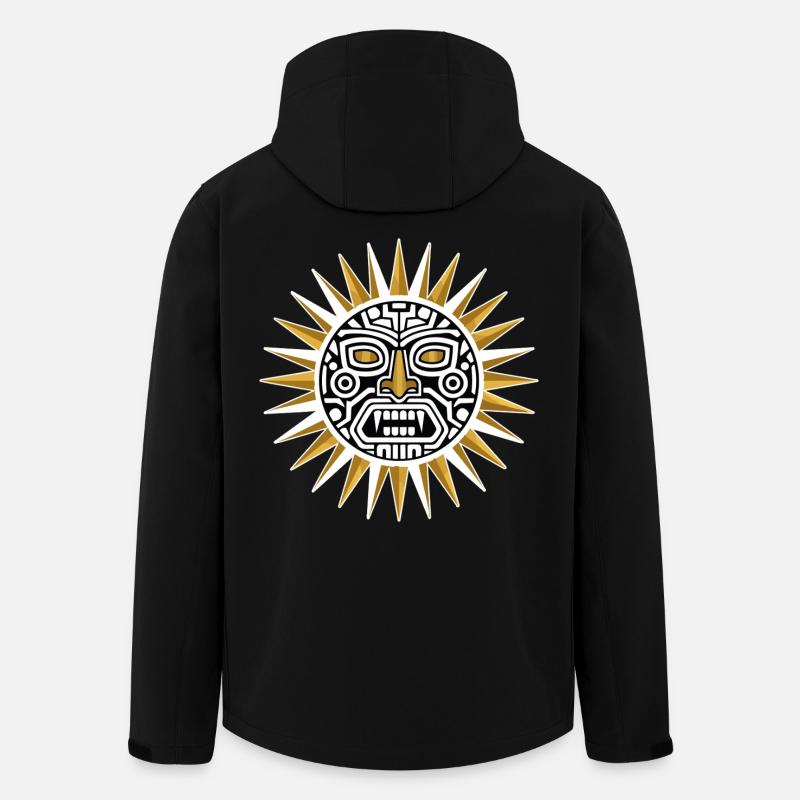 Stammes-Sonne Schwarzes Gold - Recycelte Männer Softshell-Jacke von Stanley/Stella - Schwarz