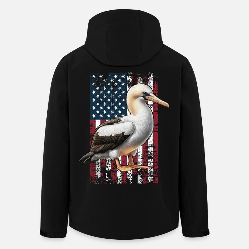 Nazca Booby US Nazca boobies - Men’s Recycled Softshell Jacket by Stanley/Stella - black