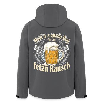 Bavarian Saying Bavaria Beer - Men’s Recycled Softshell Jacket by Stanley/Stella - black - Back - AI Model Male 185 light (185cm)