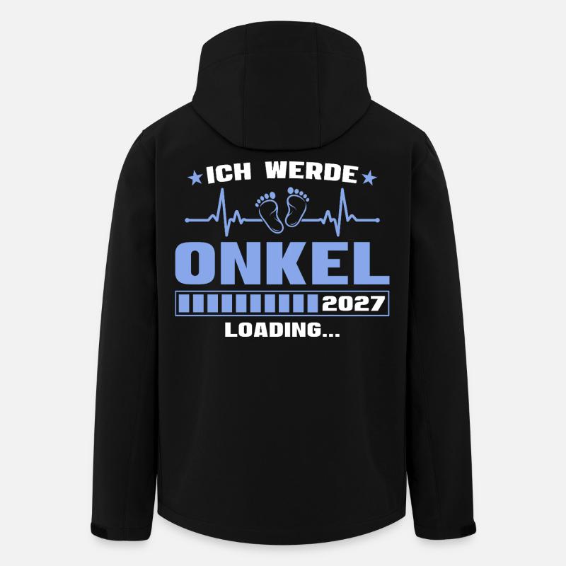 Ich werde Onkel 2027 – Werdender Onkel - Recycelte Männer Softshell-Jacke von Stanley/Stella - Schwarz