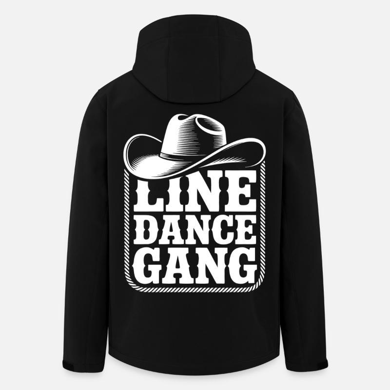 Line Dance Gang - Men’s Recycled Softshell Jacket by Stanley/Stella - black