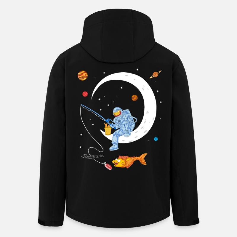 Chemise spatiale de pêche d’astronaute - Veste softshell homme en polyester recyclé Stanley/Stella - noir