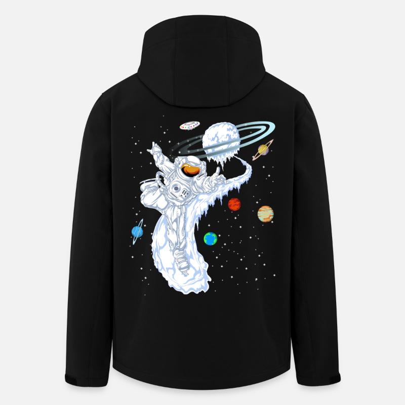 Astronauten-Skiplaneten-Shirt - Recycelte Männer Softshell-Jacke von Stanley/Stella - Schwarz