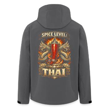 Thailand Thai Pride Spice Level Thai - Men’s Recycled Softshell Jacket by Stanley/Stella - black - Back - AI Model Male 185 light (185cm)