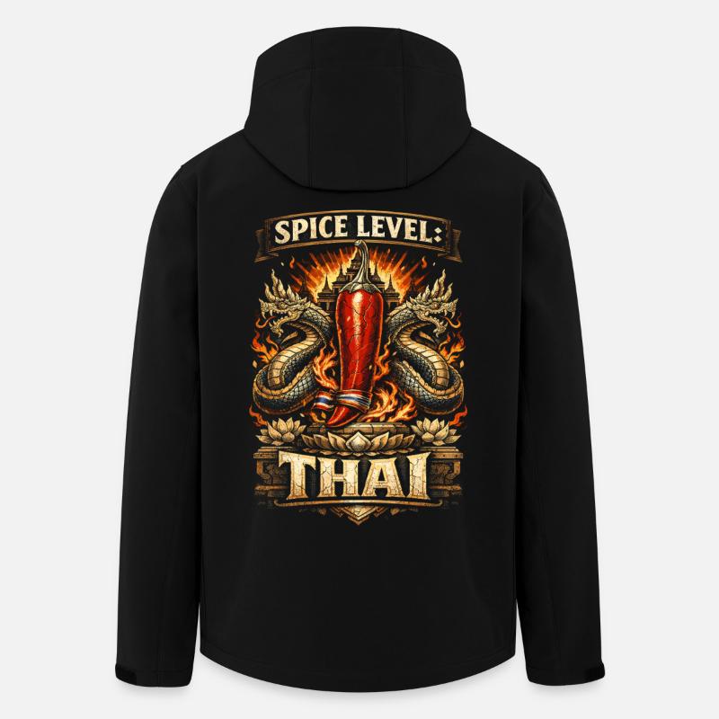 Thailand Thai Pride Spice Level Thai - Recycelte Männer Softshell-Jacke von Stanley/Stella - Schwarz