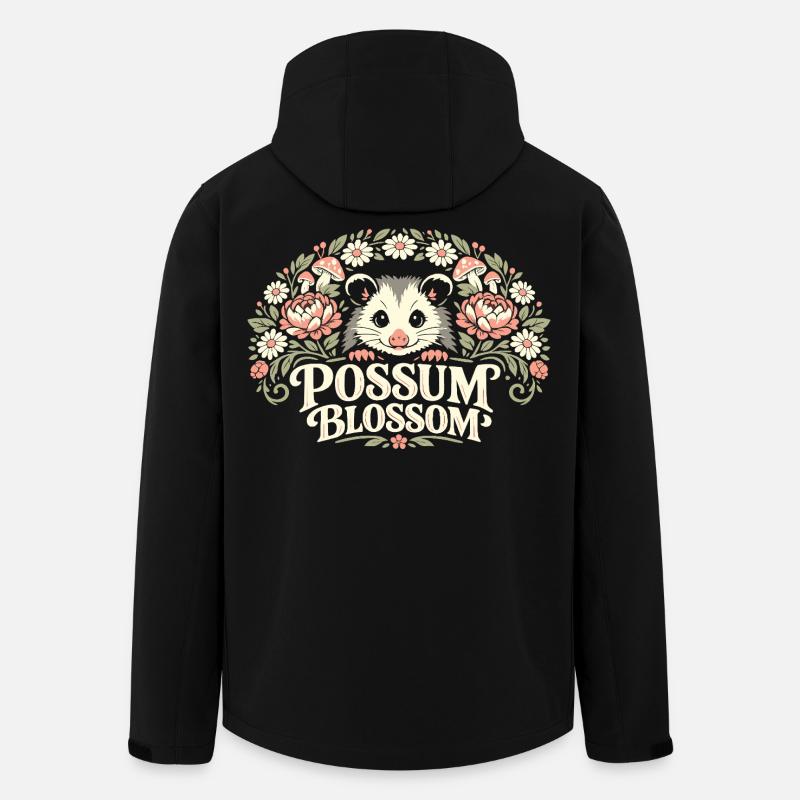 Fleur d’opossum - Veste softshell homme en polyester recyclé Stanley/Stella - noir