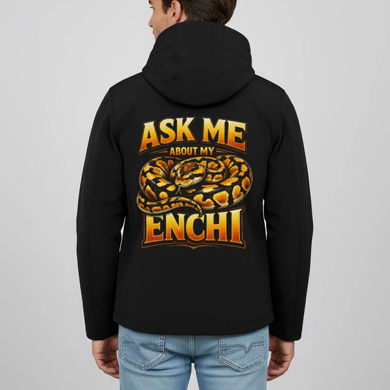 Ask Me About Enchi | King Python Morph Men’s Recycled Softshell Jacket by Stanley/Stella