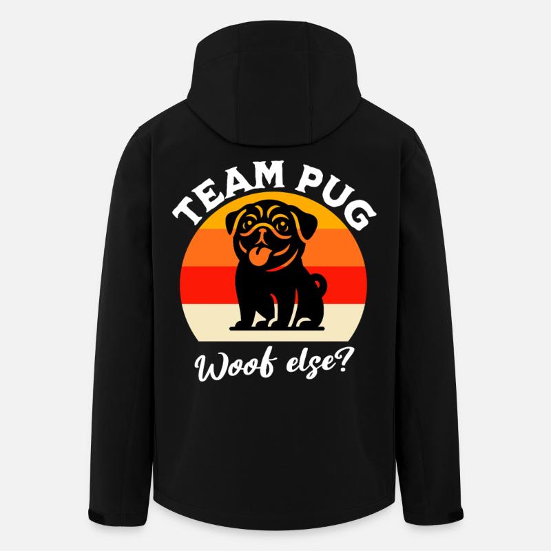Team Mops - Recycelte Männer Softshell-Jacke von Stanley/Stella - Schwarz