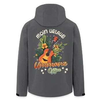 Ostsee MOIN URLAUB UMMANZ OSTSEE Lustiges - Recycelte Männer Softshell-Jacke von Stanley/Stella - Schwarz - Hinten - AI Model Male 185 light (185cm)