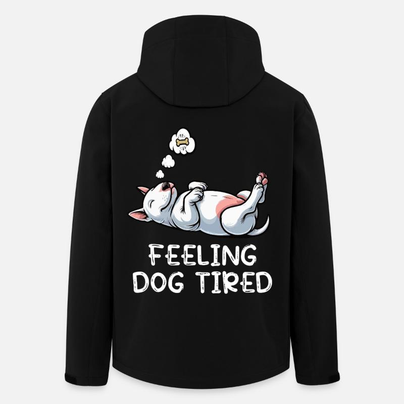 Feeling Dog Tired Miniatur Bullterrier Bully  - Recycelte Männer Softshell-Jacke von Stanley/Stella - Schwarz