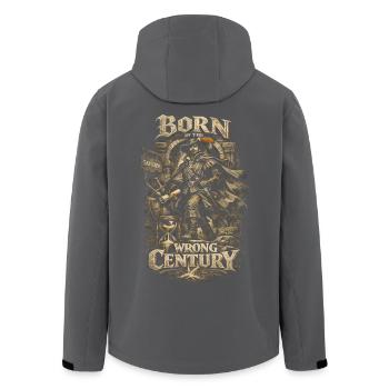 Festival médiéval Marché médiéval Mauvais siècle - Veste softshell homme en polyester recyclé Stanley/Stella - noir - Dos - AI Model Male 185 light (185cm)