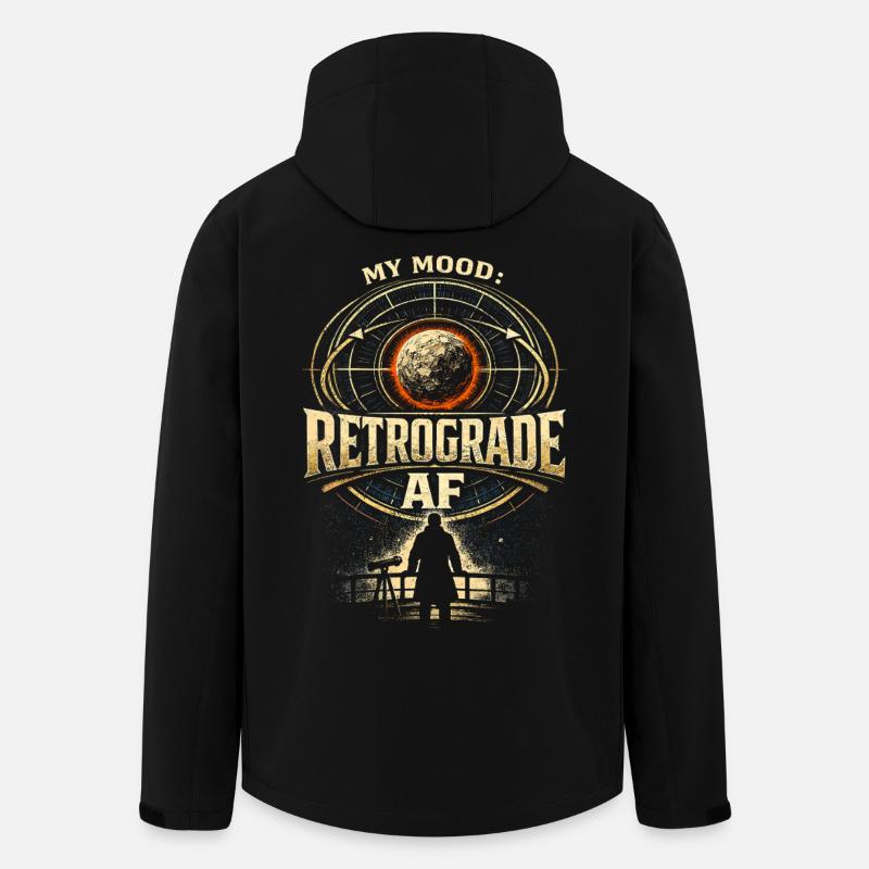 Astronomie Astronom Retrograde AF - Recycelte Männer Softshell-Jacke von Stanley/Stella - Schwarz