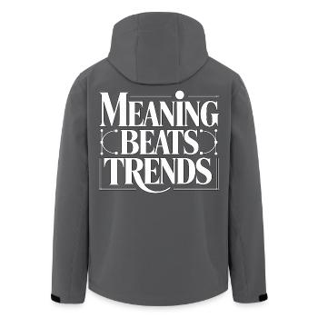 Logo Designer Meaning Beats Trends Visual Designer - Men’s Recycled Softshell Jacket by Stanley/Stella - black - Back - AI Model Male 185 light (185cm)