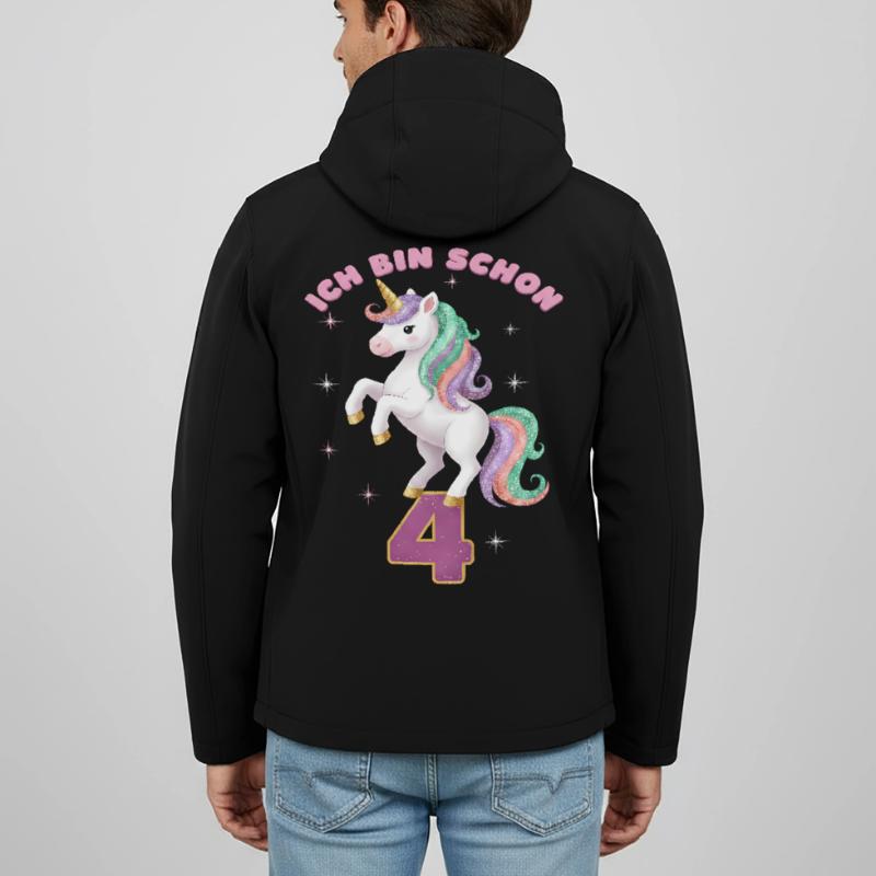 5. Geburtstag Einhorn Mädchen Ich bin schon 5 Recycelte Männer Softshell-Jacke von Stanley/Stella