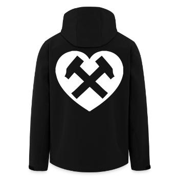 Hearthammer: Love in Steel - Men’s Recycled Softshell Jacket by Stanley/Stella - black - Back - AI Model Male 185 light (185cm)