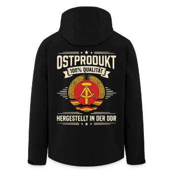Ostprodukt DDR 100 Prozent Qualität Ostalgie - Recycelte Männer Softshell-Jacke von Stanley/Stella - Schwarz - Hinten - AI Model Male 185 light (185cm)