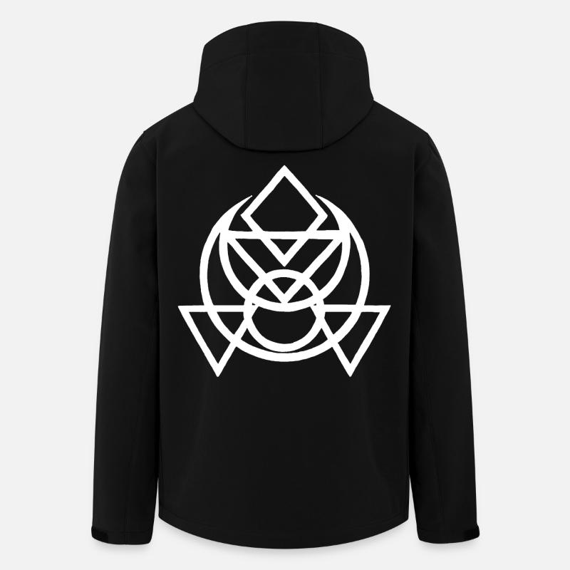 White Egyptian Esoteric Symbol - Men’s Recycled Softshell Jacket by Stanley/Stella - black