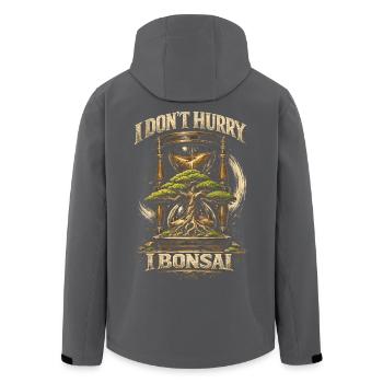 Bonsai Tree I Don't Hurry I Bonsai - Men’s Recycled Softshell Jacket by Stanley/Stella - black - Back - AI Model Male 185 light (185cm)