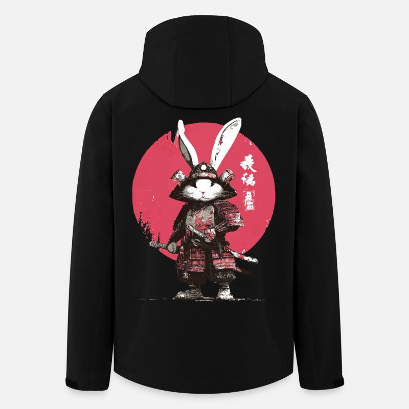 Bunny Samurai in Armor - Men’s Recycled Softshell Jacket by Stanley/Stella - black
