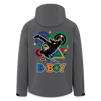 Breakdance B-Boy Hip Hop Streetdance Style - Men’s Recycled Softshell Jacket by Stanley/Stella - black - Back - AI Model Male 185 light (185cm)