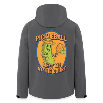 Joueur drôle de pickleball : retrouve-moi au terrain - Veste softshell homme en polyester recyclé Stanley/Stella - noir - Dos - AI Model Male 185 light (185cm)