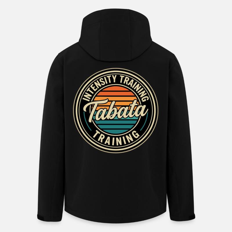 Tabata Training HIIT Fitness - Men’s Recycled Softshell Jacket by Stanley/Stella - black