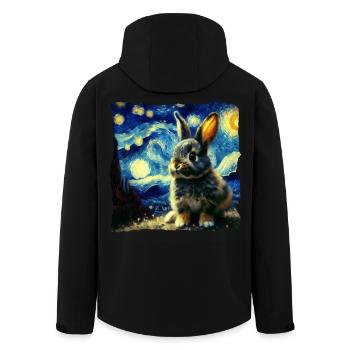 Lapin style ciel étoilé - Veste softshell homme en polyester recyclé Stanley/Stella - noir - Dos - AI Model Male 185 light (185cm)