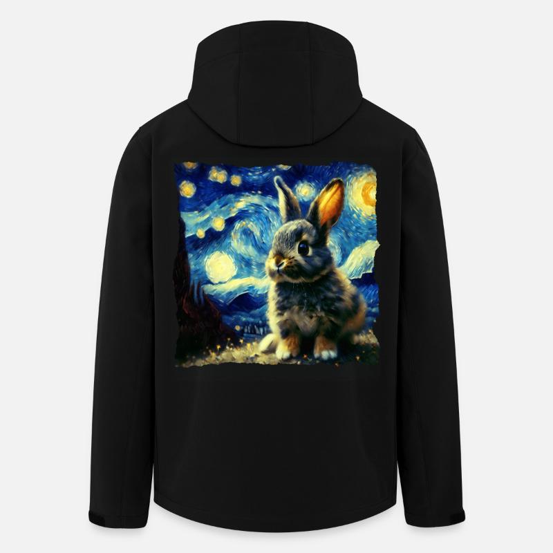 Starry sky style rabbit - Men’s Recycled Softshell Jacket by Stanley/Stella - black