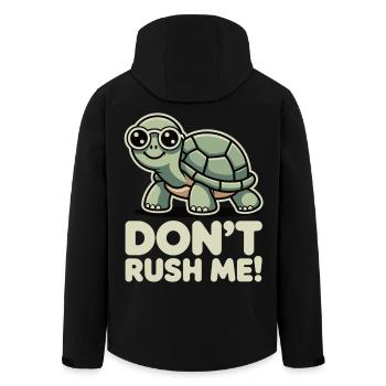 Ne me presse pas, tortue drôle de discours - Veste softshell homme en polyester recyclé Stanley/Stella - noir - Dos - AI Model Male 185 light (185cm)