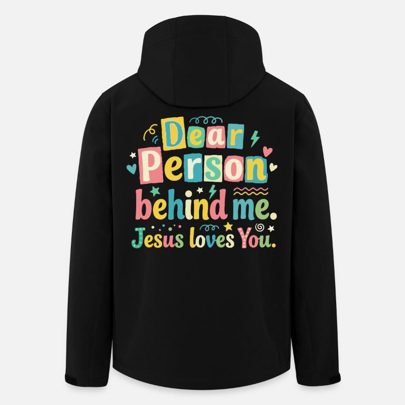 Jesus liebt dich positive Botschaft - Recycelte Männer Softshell-Jacke von Stanley/Stella - Schwarz