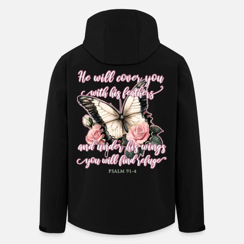 Schmetterling Christlich - Recycelte Männer Softshell-Jacke von Stanley/Stella - Schwarz