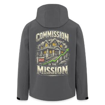 La commission des agents immobiliers est la mission - Veste softshell homme en polyester recyclé Stanley/Stella - noir - Dos - AI Model Male 185 light (185cm)
