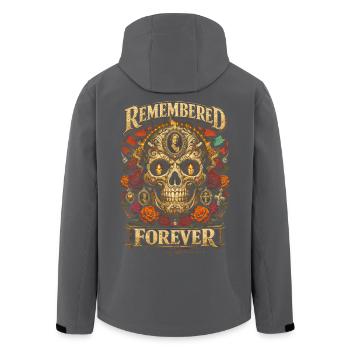 Dia De Los Muertos Remembered Forever - Recycelte Männer Softshell-Jacke von Stanley/Stella - Schwarz - Hinten - AI Model Male 185 light (185cm)