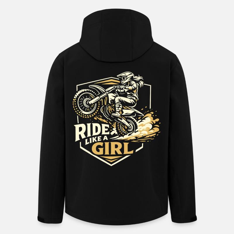Roulez comme une fille - Veste softshell homme en polyester recyclé Stanley/Stella - noir