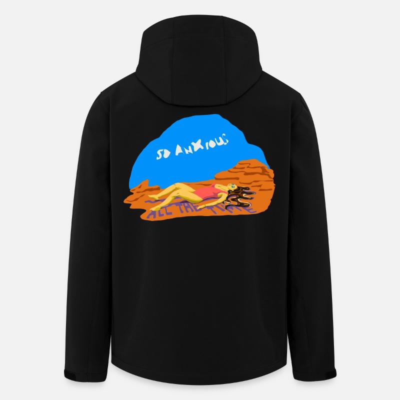 anxiété - Veste softshell homme en polyester recyclé Stanley/Stella - noir