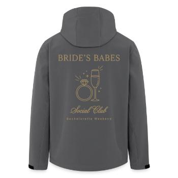 Bride Babes Shirt JGA Bachelorette Team Bride - Recycelte Männer Softshell-Jacke von Stanley/Stella - Schwarz - Hinten - AI Model Male 185 light (185cm)
