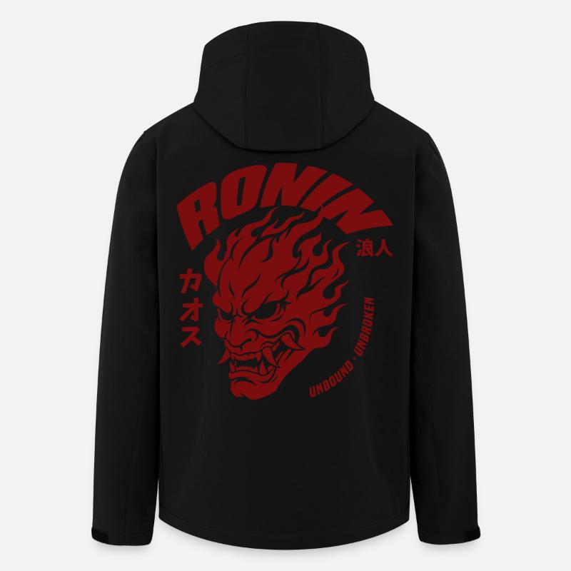 Ronin Oni Biker - Men’s Recycled Softshell Jacket by Stanley/Stella - black
