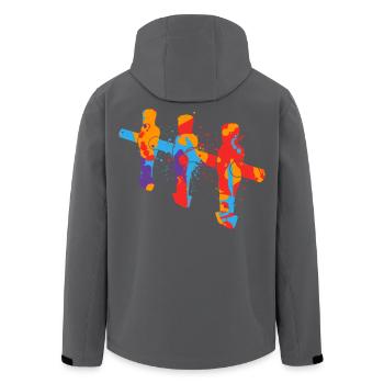 Tischkicker bunt Kickern Kinder Tischfußball - Recycelte Männer Softshell-Jacke von Stanley/Stella - Schwarz - Hinten - AI Model Male 185 light (185cm)